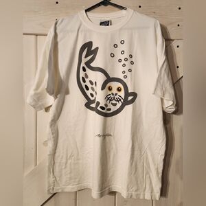 Vintage 90s Bo Bendixen Playful Seal Shirt. Size XL. Made In Denmark.